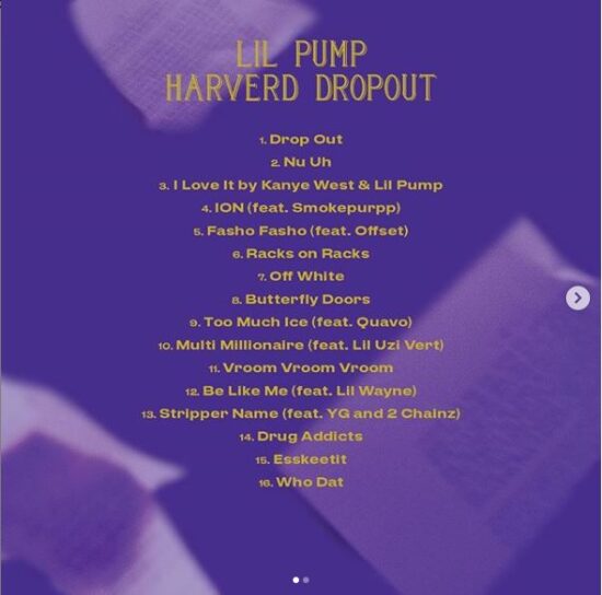 Lil Pump Teams Up With Lil Wayne, Others For 'Harverd Dropout'