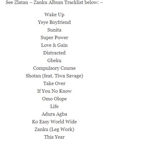 zlatan tracklist 2