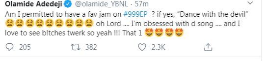#999EP: Olamide Picks 'Dance with the Devil' as Favorite Song