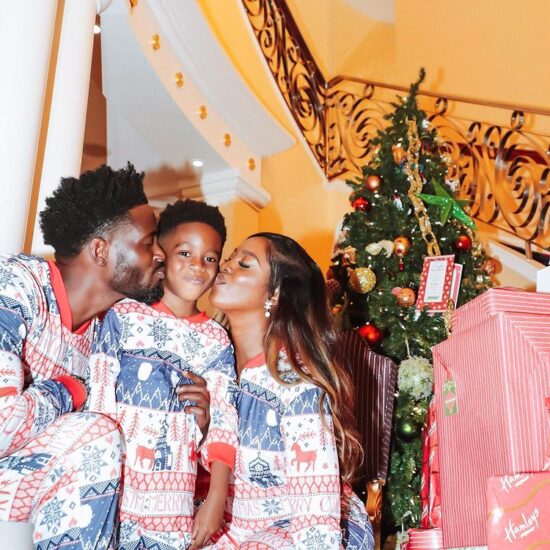 Tiwa Savage reunites with ex-hubby Teebillz to celebrate Christmas with their son Jamil