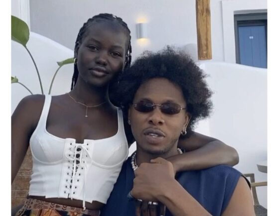 Runtown and Adut Akech
