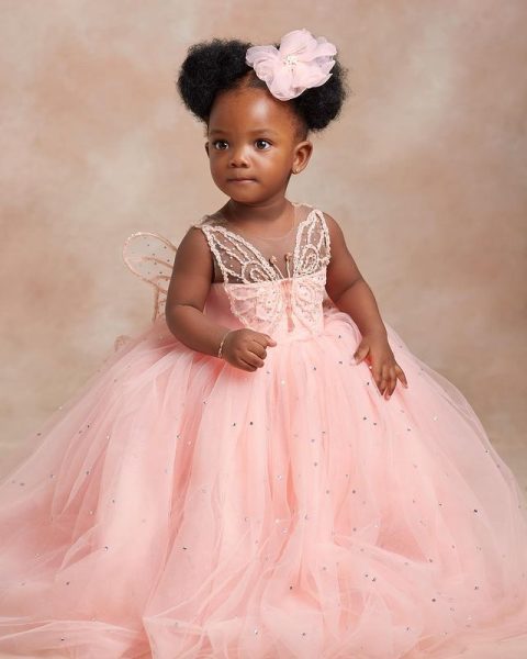 Adekunle Gold And Simi Show The Face Of Their Daughter, Deja as they celebrate her 1st birthday