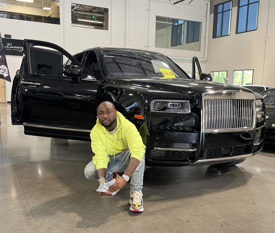 Davido flaunts his 1st newly Acquired Rolls Royce