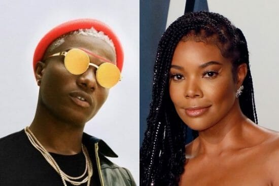 Hollywood Star, Gabrielle Union Visits Wizkid at the O2 Backstage