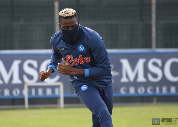 Osimhen resumes training after 20 days of muscle injury