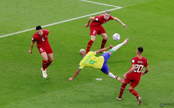 Richarlison's goal against Serbia has been voted the best goal for the FIFA 2022 World Cup.