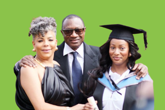 Femi Otedola pledges to save money so that DJ Cuppy can pursue a PhD.